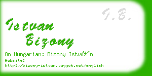 istvan bizony business card